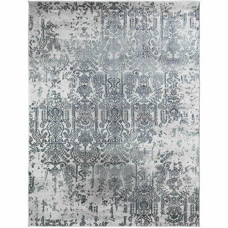 MAYBERRY RUG 7 ft. 10 in. x 9 ft. 10 in. Everest Babylon Area Rug, Blue EV8965 8X10